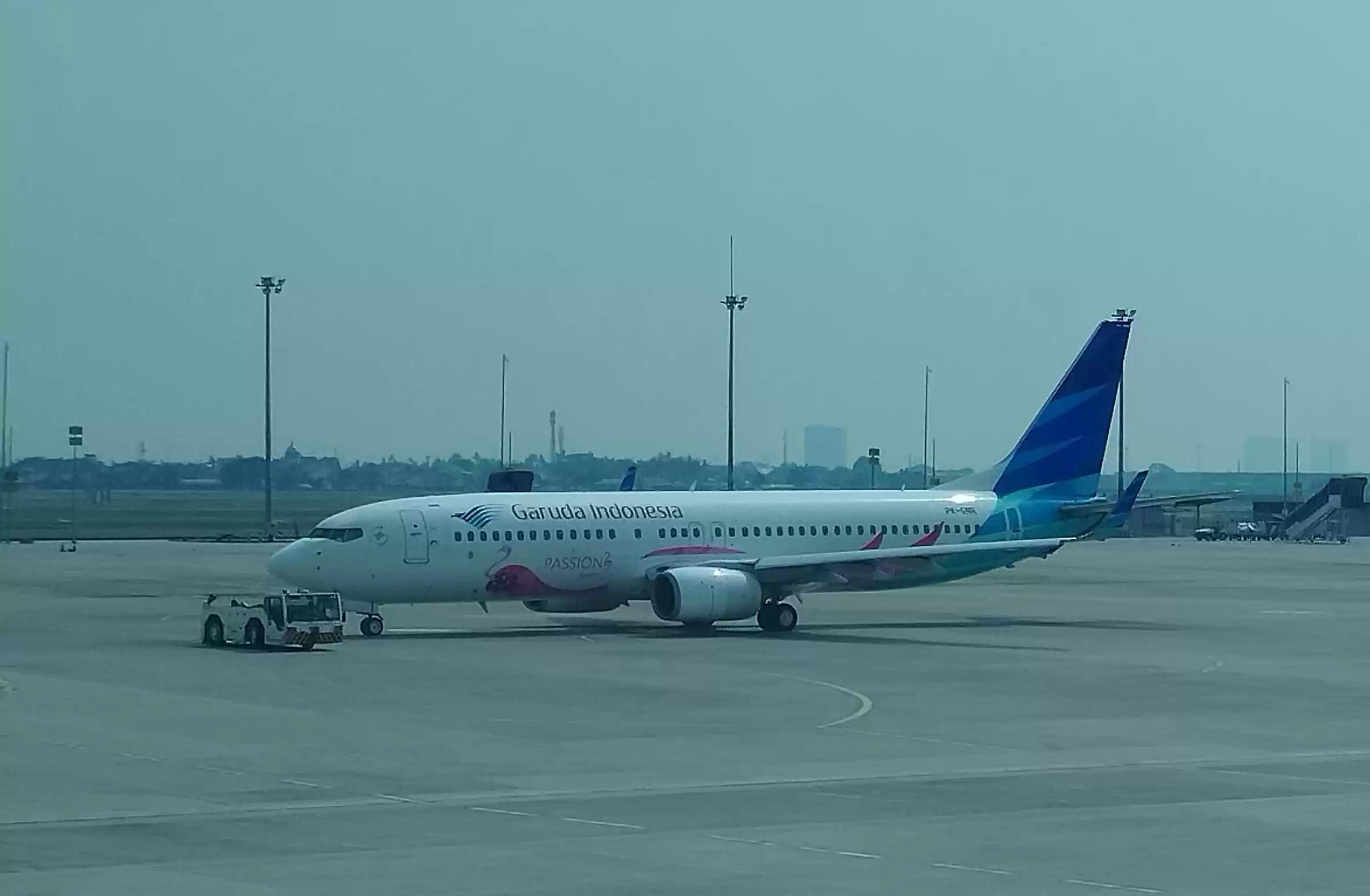 Pesawat Garuda Indonesia (Foto: MI/Dhanis)
