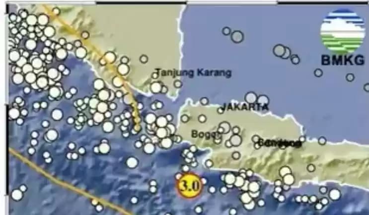 Peta Gempa di Banten