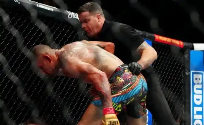 Petarung kelas berat ringan Ultimate Fighting Championship (UFC) Alex Pererira menumbangkan lawannya Khalil Rountree