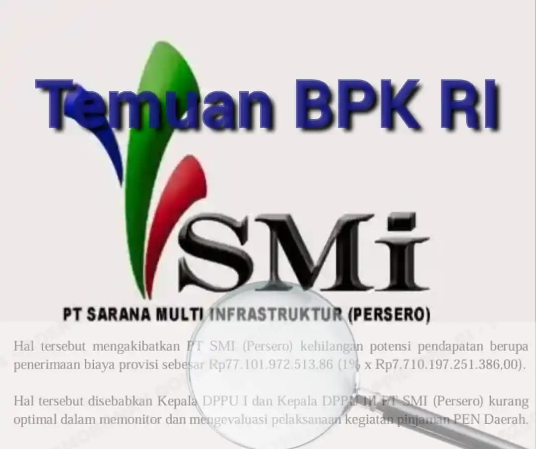 Pinjaman PEN Daerah dari PT SMI Rugikan Negara Rp 7,71 T Berdasarkan Temuan BPK