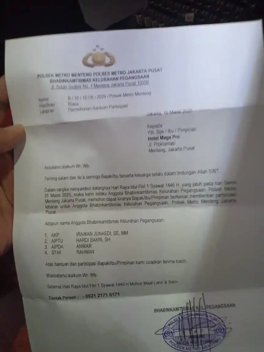 Polisi MInta THR