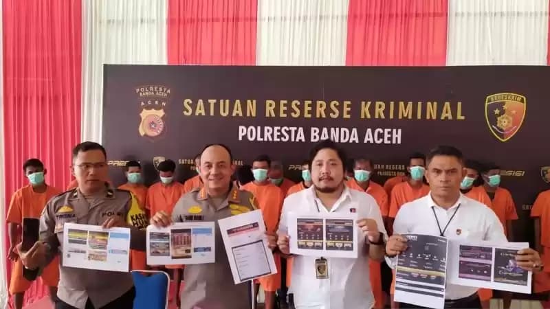 Polresta Banda Aceh Tangkap 19 Pemain Judol