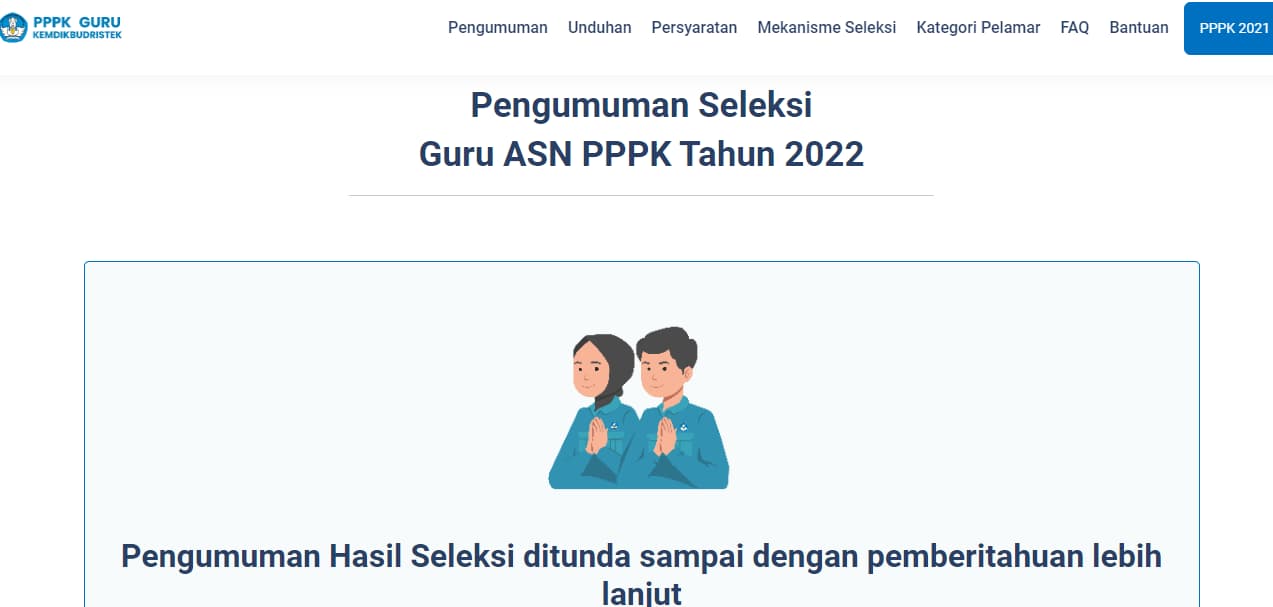 Pengumuman Hasil Seleksi PPPK Guru 2022 Ditunda!