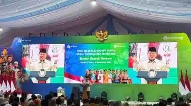 Presiden Prabowo Hadir dalam Akad Massal 50.030 Kredit Pemilikan Rumah (KPR) FLPP