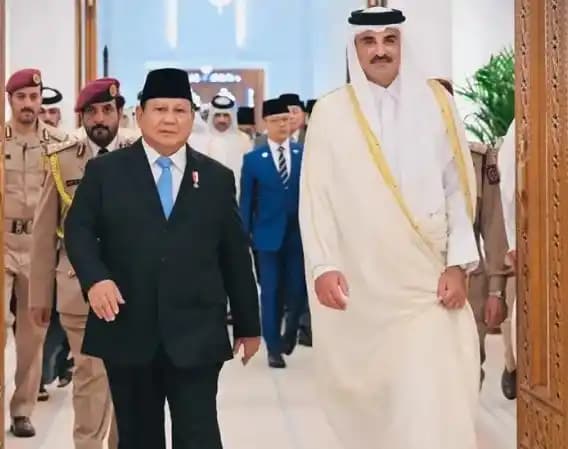 Presiden Prabowo Subianto dan Emir Qatar, Sheikh Tamim Bin Hamad Al-Thani