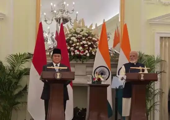 Presiden Prabowo Subianto dan Perdana Menteri India Narendra Modi