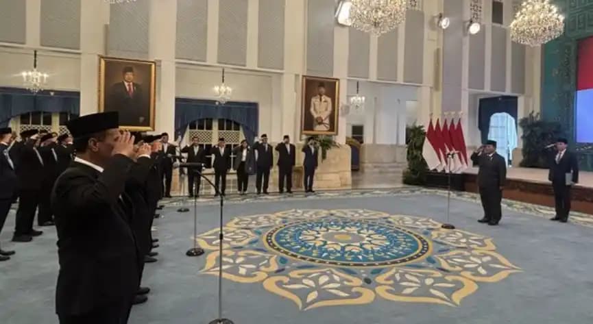 Presiden Prabowo Subianto Melantik Ketua Harian dan Anggota Dewan Energi Nasional