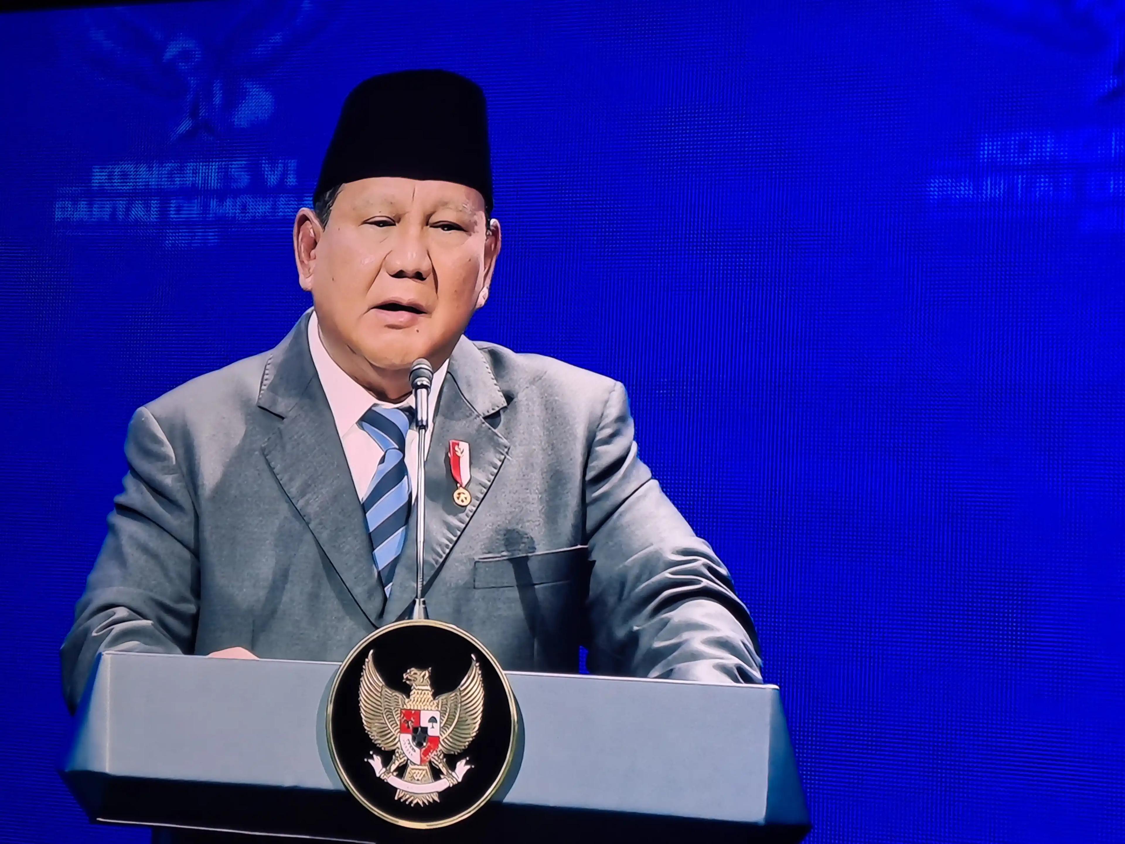 Presiden Prabowo Subianto menutup Kongres Ke-6 Partai Demokrat