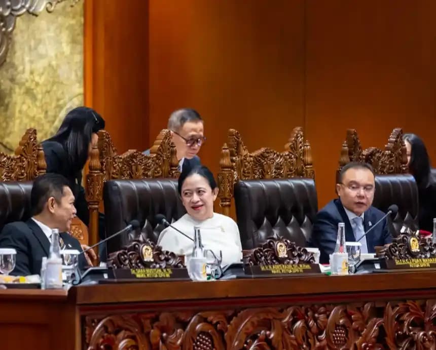 Puan Maharani dalam Sidang Paripurna DPR. (Foto. Rizal)