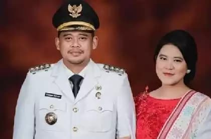 Putri Presiden Jokowi, Kahiyang Ayu bersama suaminya, Wali Kota Medan Bobby Nasution