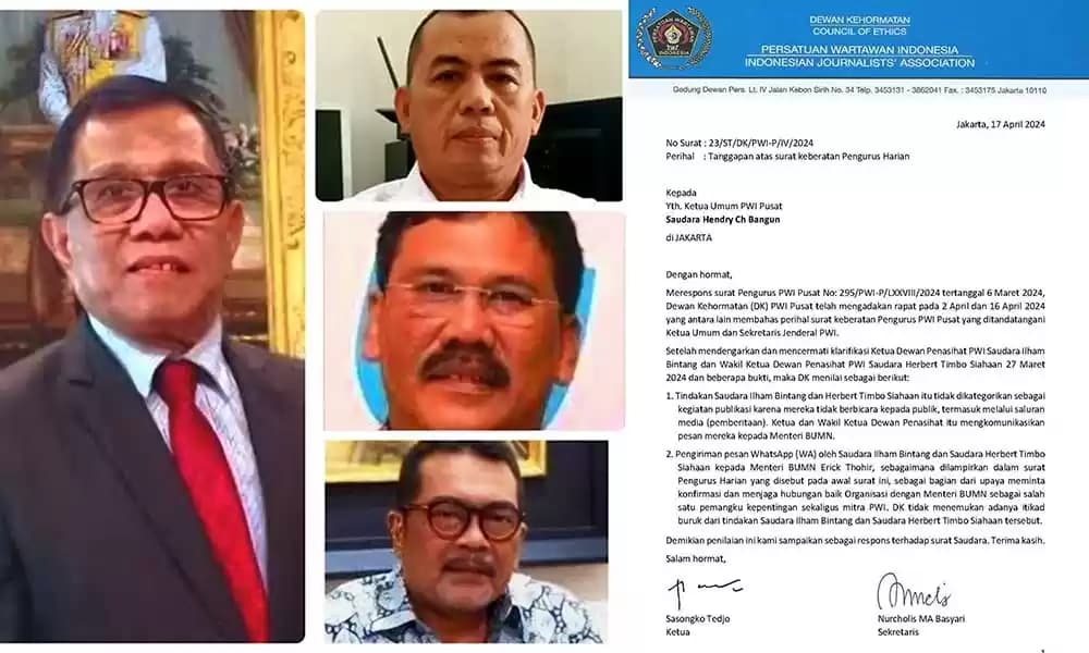 PWI Minta Ilham Bintang dan Timbo Siahaan Ditegur Keras, Ini Jawaban Dewan Kehormatan