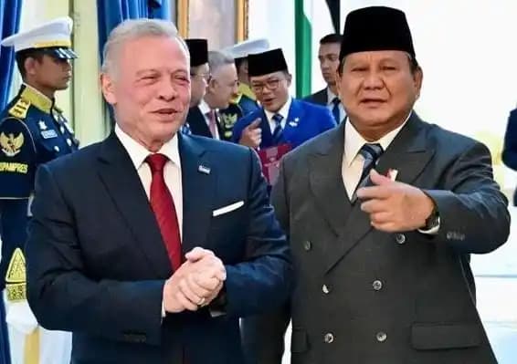 Raja Yordania Abdullah II dan Presiden RI Prabowo Subianto