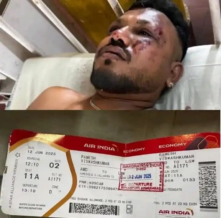 Ramesh, Penumpang yang Selamat dari Kecelakaan Air India
