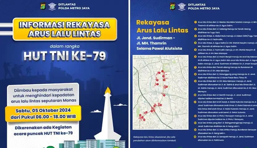 Rekayasa Lalu Lintas HUT TNI