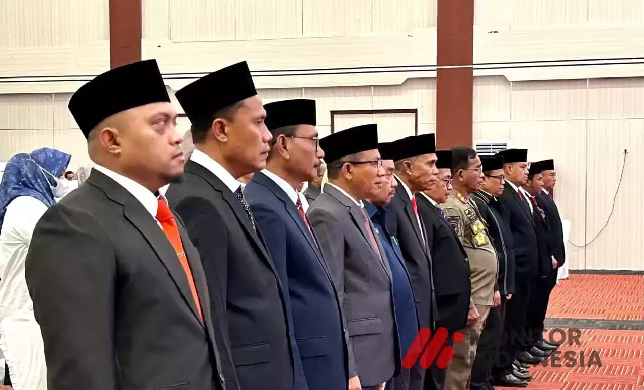 Sejumlah pejabat eselon dua di lingkungan pemerintah provinsi Maluku Utara yang sedang mengikuti salah satu acara di Aula Nuku Kantor Gubernur baru-baru ini