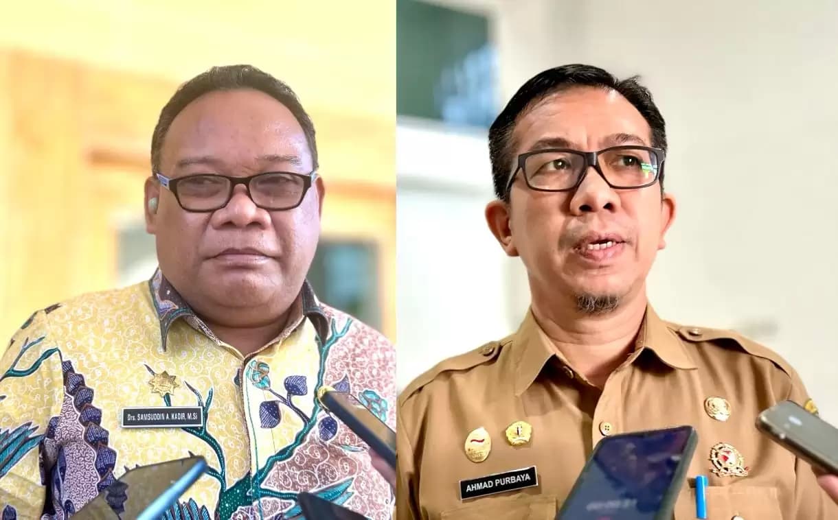 Sekda Malut Non Aktif Samsuddin A. Kadir (kanan) dan Ahmad Purbaya Mantan Kepala BPKAD
