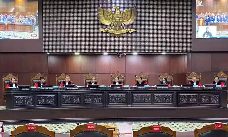 Sidang pengucapan putusan di Ruang Sidang Pleno Mahkamah Konstitusi