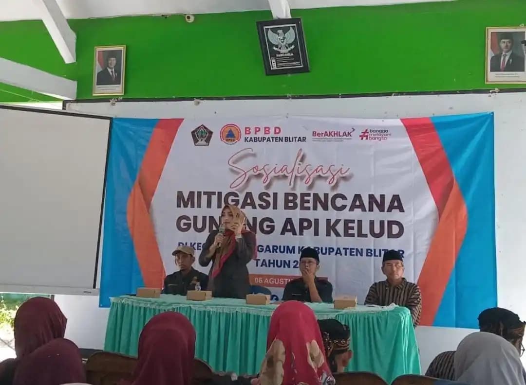 Suasana saat kegiatan sosialisasi di Balai Desa Karangrejo, Garum, Kabupaten Blitar