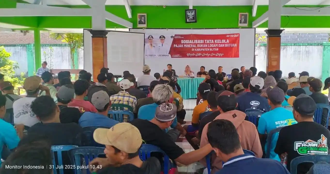 Suasana saat kegiatan sosialisasi tata kelola pajak MBLB