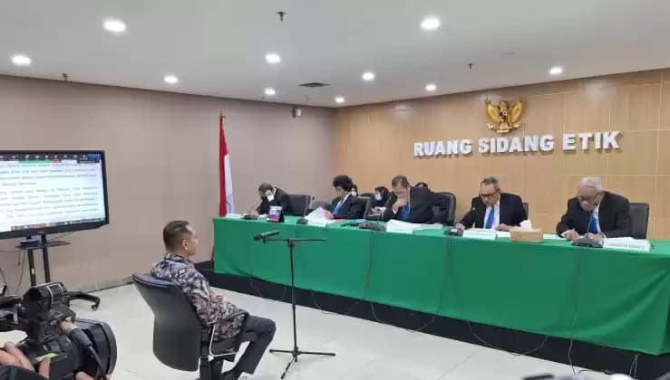Suasana Sidang Kode Etik Wakil Ketua KPK Nurul Ghufron yang digelar di Gedung Pusat Edukasi Antikorupsi KPK