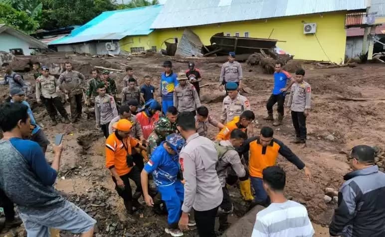 Suasana TKP Banjir Bandang