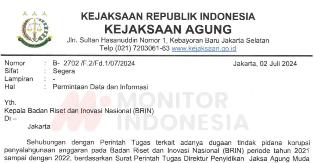 Tanda Tanya Penyidikan Korupsi BRIN di Kejagung
