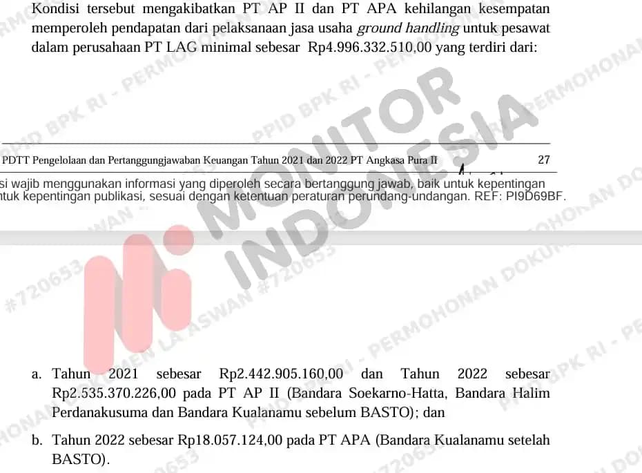 Temuan BPK Angkasa Pura II 2
