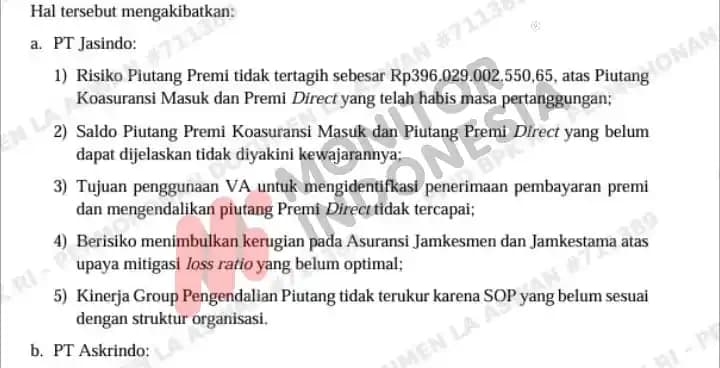 Temuan BPK Asuransi 2