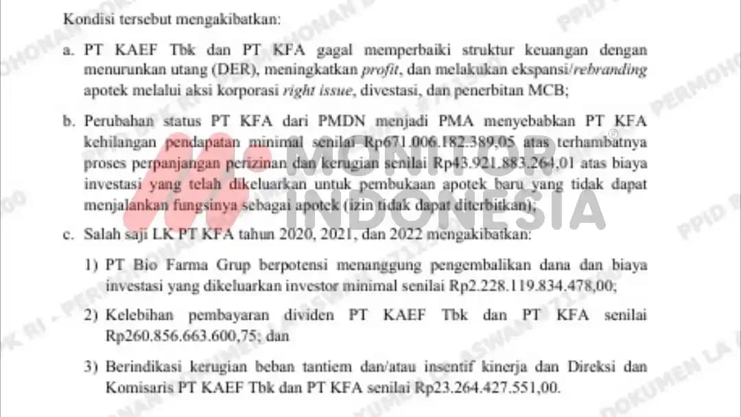 Temuan BPK Bio Farma 1