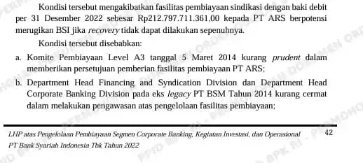 Temuan BPK BSI 2