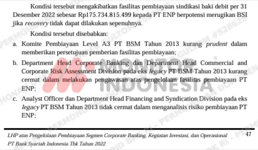 Temuan BPK BSI 3