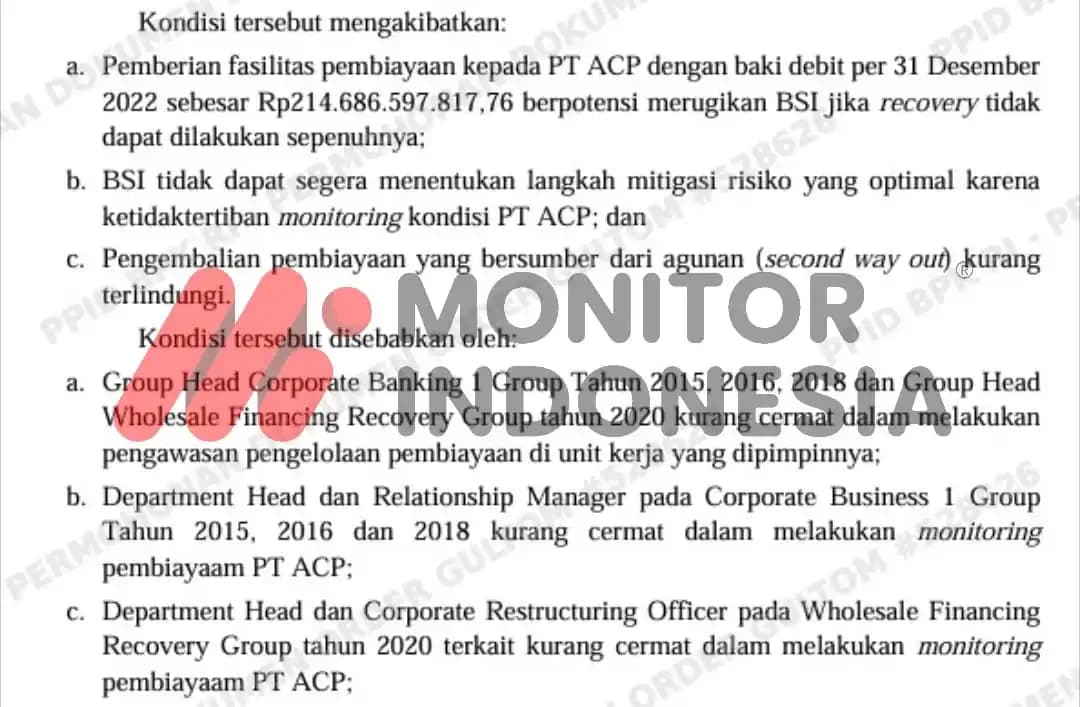 Temuan BPK BSI 6