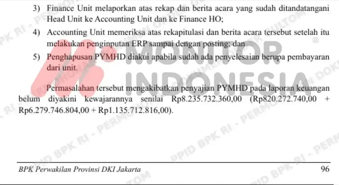 Temuan BPK Jakpro 9