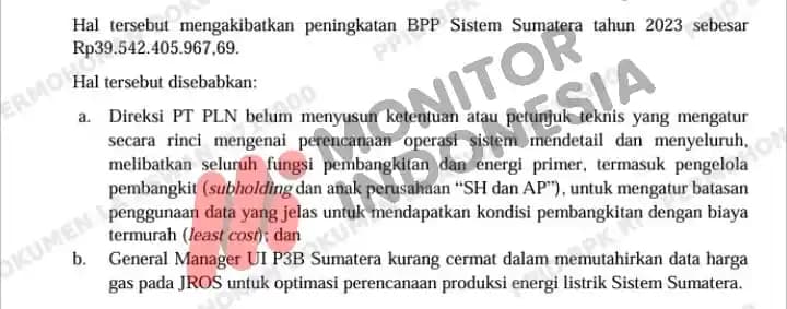Temuan BPK PLN 7