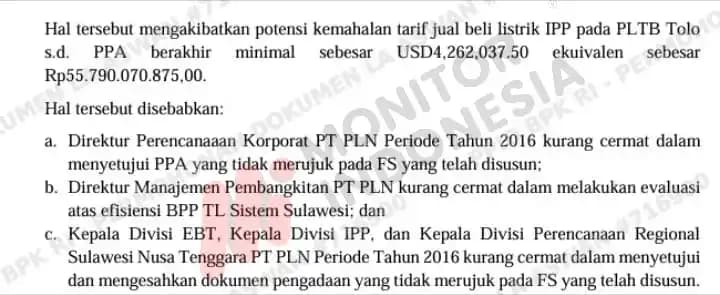 Temuan BPK PT PLN 6