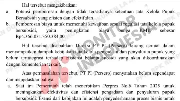 Temuan BPK PT Pupuk Indonesia 2