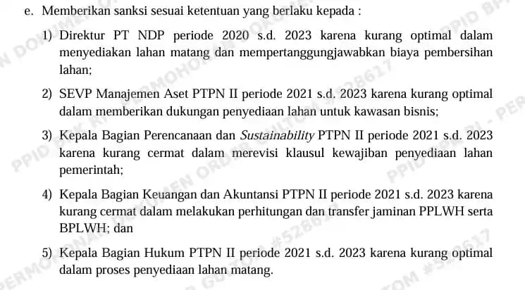 Temuan BPK PTPN II