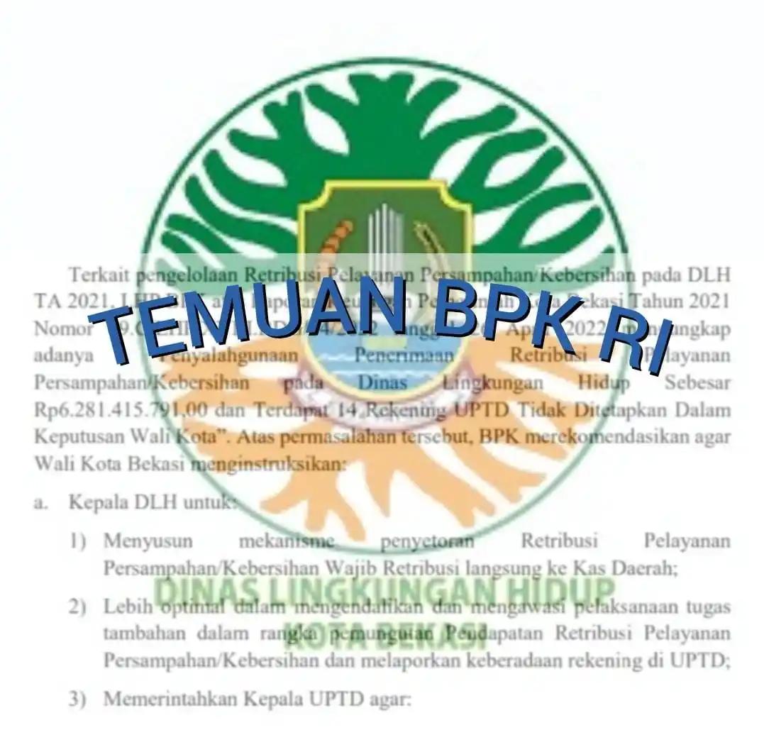 Temuan BPK Retribusi Sampah DLH Kota Bekasi Rp 6,28 M Diusut Kejaksaan