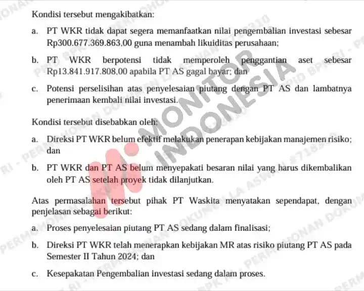 Temuan BPK Waskita Karya 12