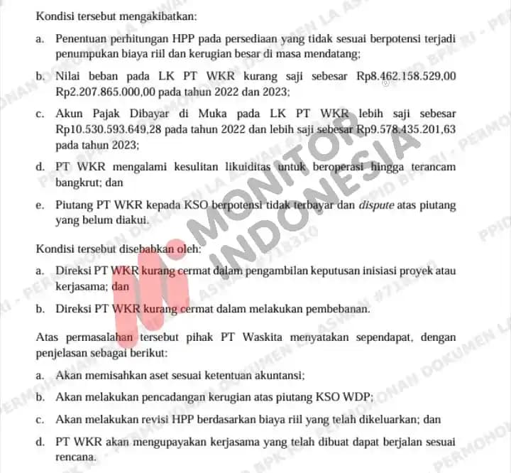 Temuan BPK waskita Karya 13