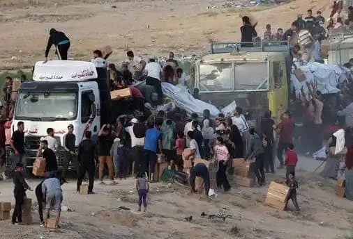 Truk Bantuan Kemanusiaan di Gaza