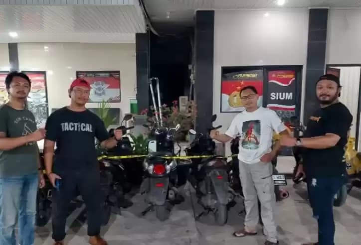 Unit Reskrim Polsek Teluknaga Polres Metro Tangerang Kota berhasil menyita empat sepeda motor dan pelaku