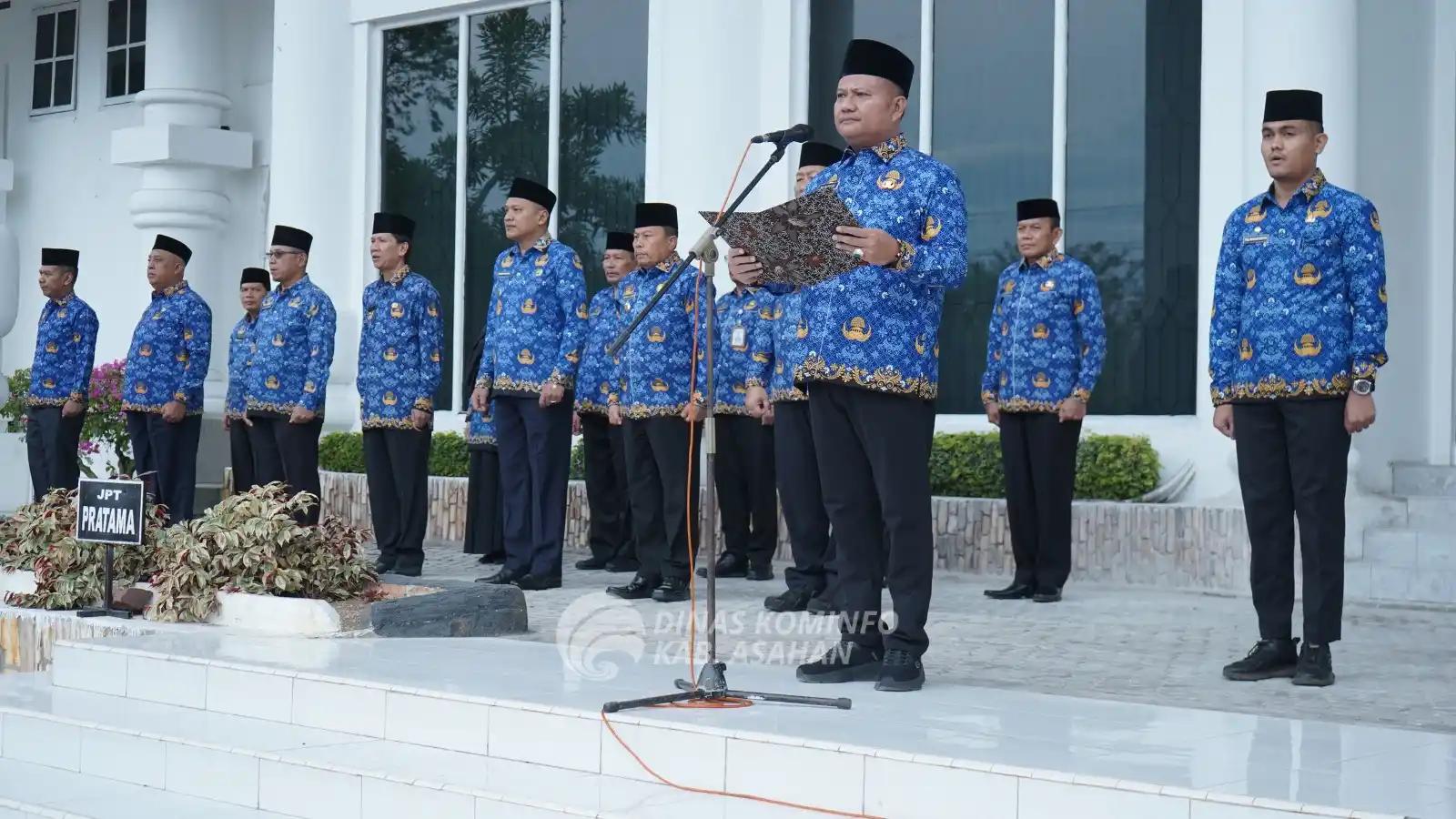 Wabup Asahan Pimpin Upacara HKN di Halaman Kantor Bupati Asahan