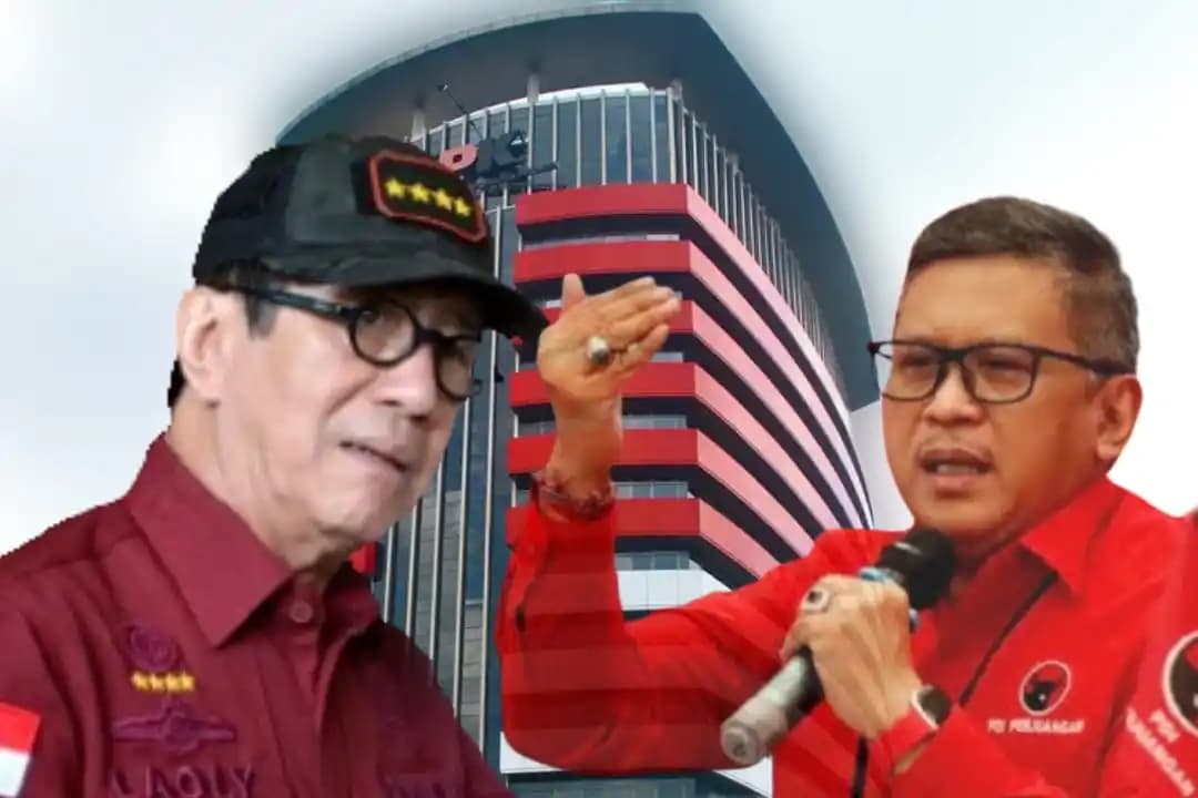 Yasonna Laloly dan Hasto Kristiyanto